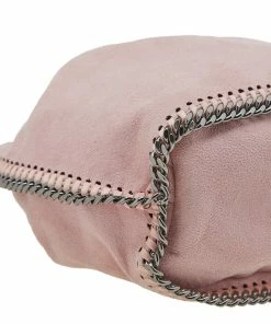 Outlet ❤️ Stella McCartney Pink Faux Suede Micro Falabella Drawstring Bucket Bag For 👩 Women ❤️ -Stella McCartney Shop luxury women stella mccartney used handbags p608788 009