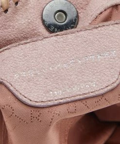 Outlet ❤️ Stella McCartney Pink Faux Suede Micro Falabella Drawstring Bucket Bag For 👩 Women ❤️ -Stella McCartney Shop luxury women stella mccartney used handbags p608788 012