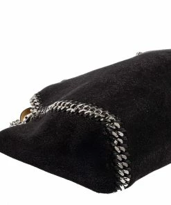 New 😉 Stella Mccartney Black Faux Suede Reversible Falabella Tote For 👩 Women 👏 -Stella McCartney Shop luxury women stella mccartney used handbags p610960 008