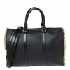 Best deal 🔔 Stella McCartney Black Faux Leather Falabella Duffel Bag For 👩 Women 🎁