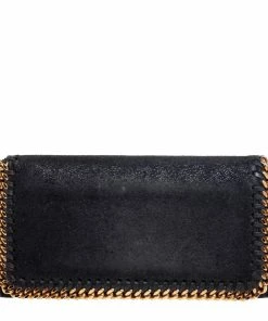 Best reviews of ⌛ Stella McCartney Black Faux Suede Falabella Flap Continental Wallet For 👩 Women ❤️
