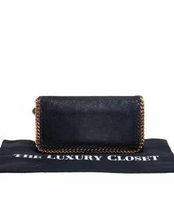 Best reviews of ⌛ Stella McCartney Black Faux Suede Falabella Flap Continental Wallet For 👩 Women ❤️ -Stella McCartney Shop luxury women stella mccartney used handbags p615359 008