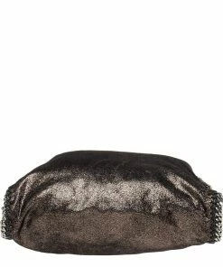 Coupon 👏 Stella McCartney Black/Silver Faux Suede Small Falabella Tote For 👩 Women 🛒 -Stella McCartney Shop luxury women stella mccartney used handbags p617641 007