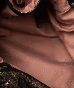 Coupon 👏 Stella McCartney Black/Silver Faux Suede Small Falabella Tote For 👩 Women 🛒 -Stella McCartney Shop luxury women stella mccartney used handbags p617641 012