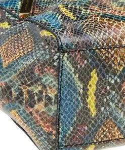 Buy 💯 Stella McCartney Multicolor Python Effect Faux Leather Cavendish Satchel For 👩 Women 🎁 -Stella McCartney Shop luxury women stella mccartney used handbags p619398 009