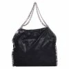 Cheap 🛒 Stella McCartney Black Shaggy Deer Faux Leather Falabella Tote For 👩 Women 🎁 -Stella McCartney Shop luxury women stella mccartney used handbags p62024 001