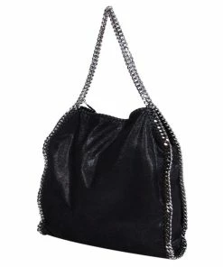 Cheap 🛒 Stella McCartney Black Shaggy Deer Faux Leather Falabella Tote For 👩 Women 🎁 -Stella McCartney Shop luxury women stella mccartney used handbags p62024 004