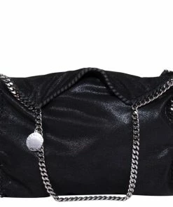 Cheap 🛒 Stella McCartney Black Shaggy Deer Faux Leather Falabella Tote For 👩 Women 🎁 -Stella McCartney Shop luxury women stella mccartney used handbags p62024 006