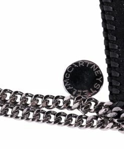 Cheap 🛒 Stella McCartney Black Shaggy Deer Faux Leather Falabella Tote For 👩 Women 🎁 -Stella McCartney Shop luxury women stella mccartney used handbags p62024 008