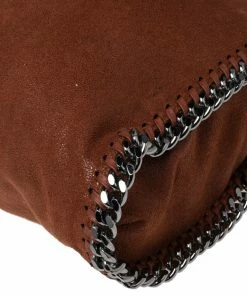 Budget 🧨 Stella McCartney Brown Faux Suede Falabella Tote For 👩 Women 🛒 -Stella McCartney Shop luxury women stella mccartney used handbags p620926 006