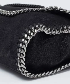Discount 💯 Stella McCartney Black Faux Leather Mini Falabella Crossbody Bag For 👩 Women 🔥 -Stella McCartney Shop luxury women stella mccartney used handbags p621932 004