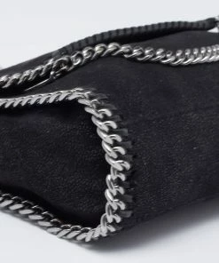 Discount 💯 Stella McCartney Black Faux Leather Mini Falabella Crossbody Bag For 👩 Women 🔥 -Stella McCartney Shop luxury women stella mccartney used handbags p621932 005
