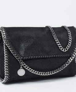 Discount 💯 Stella McCartney Black Faux Leather Mini Falabella Crossbody Bag For 👩 Women 🔥 -Stella McCartney Shop luxury women stella mccartney used handbags p621932 008