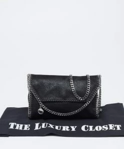Discount 💯 Stella McCartney Black Faux Leather Mini Falabella Crossbody Bag For 👩 Women 🔥 -Stella McCartney Shop luxury women stella mccartney used handbags p621932 010