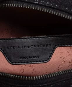Outlet 🧨 Stella McCartney Black Faux Leather Falabella Camera Bag For 👩 Women 🎁 -Stella McCartney Shop luxury women stella mccartney used handbags p631018 003