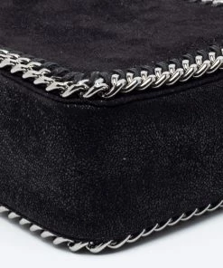 Outlet 🧨 Stella McCartney Black Faux Leather Falabella Camera Bag For 👩 Women 🎁 -Stella McCartney Shop luxury women stella mccartney used handbags p631018 004