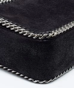 Outlet 🧨 Stella McCartney Black Faux Leather Falabella Camera Bag For 👩 Women 🎁 -Stella McCartney Shop luxury women stella mccartney used handbags p631018 005