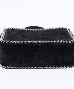 Outlet 🧨 Stella McCartney Black Faux Leather Falabella Camera Bag For 👩 Women 🎁 -Stella McCartney Shop luxury women stella mccartney used handbags p631018 006