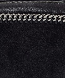 Outlet 🧨 Stella McCartney Black Faux Leather Falabella Camera Bag For 👩 Women 🎁 -Stella McCartney Shop luxury women stella mccartney used handbags p631018 008