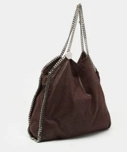 Wholesale 😀 Stella McCartney Dark Brown Faux Leather Falabella Bag For 👩 Women 😀 18 Wholesale 😀 Stella McCartney Dark Brown Faux Leather Falabella Bag For 👩 Women 😀 -Stella McCartney Shop luxury women stella mccartney used handbags p631033 010