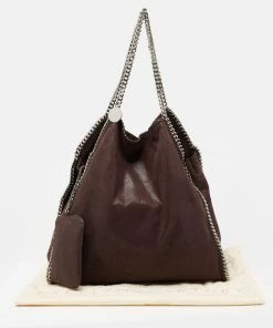 Wholesale 😀 Stella McCartney Dark Brown Faux Leather Falabella Bag For 👩 Women 😀 26 Wholesale 😀 Stella McCartney Dark Brown Faux Leather Falabella Bag For 👩 Women 😀 -Stella McCartney Shop luxury women stella mccartney used handbags p631033 012
