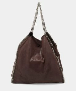 Wholesale 😀 Stella McCartney Dark Brown Faux Leather Falabella Bag For 👩 Women 😀 19 Wholesale 😀 Stella McCartney Dark Brown Faux Leather Falabella Bag For 👩 Women 😀 -Stella McCartney Shop luxury women stella mccartney used handbags p631033 015