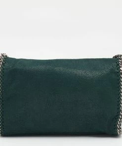 Coupon 🌟 Stella McCartney Green Faux Leather Falabella Crossbody Bag For 👩 Women 🛒 -Stella McCartney Shop luxury women stella mccartney used handbags p631551 008