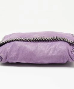 Cheap 🤩 Stella McCartney Purple Faux Suede Falabella Flap Shoulder Bag For 👩 Women 🤩 -Stella McCartney Shop luxury women stella mccartney used handbags p637895 005
