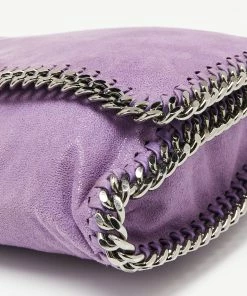 Cheap 🤩 Stella McCartney Purple Faux Suede Falabella Flap Shoulder Bag For 👩 Women 🤩 -Stella McCartney Shop luxury women stella mccartney used handbags p637895 010