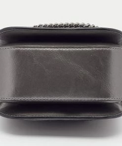 Best Pirce 👍 Stella McCartney Metallic Grey Woven Faux Leather Falabella Box Shoulder Bag For 👩 Women 🎁 -Stella McCartney Shop luxury women stella mccartney used handbags p638465 012