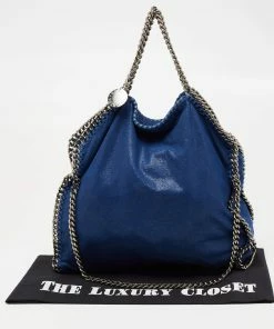 Best reviews of 🎉 Stella McCartney Blue Faux Suede Falabella Tote For 👩 Women 🔥 -Stella McCartney Shop luxury women stella mccartney used handbags p640588 012