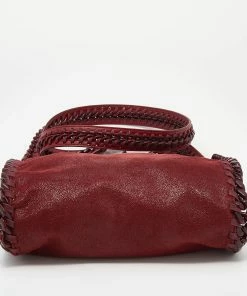 Deals ✨ Stella McCartney Red Faux Leather Shaggy Deer Mini 🍬 Candy Falabella Tote For 👩 Women ✨ -Stella McCartney Shop luxury women stella mccartney used handbags p641982 001
