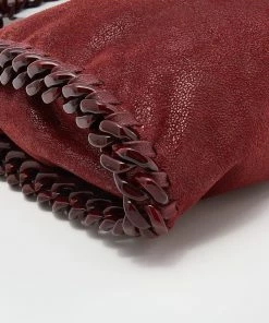 Deals ✨ Stella McCartney Red Faux Leather Shaggy Deer Mini 🍬 Candy Falabella Tote For 👩 Women ✨ -Stella McCartney Shop luxury women stella mccartney used handbags p641982 002