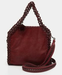 Deals ✨ Stella McCartney Red Faux Leather Shaggy Deer Mini 🍬 Candy Falabella Tote For 👩 Women ✨