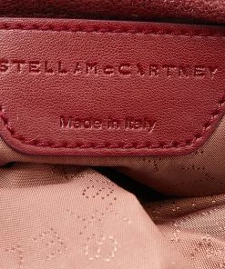 Deals ✨ Stella McCartney Red Faux Leather Shaggy Deer Mini 🍬 Candy Falabella Tote For 👩 Women ✨ -Stella McCartney Shop luxury women stella mccartney used handbags p641982 010