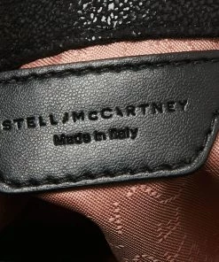 New 🎉 Stella McCartney Black Faux Suede Tiny Falabella Tote For 👩 Women 👍 -Stella McCartney Shop luxury women stella mccartney used handbags p645146 004