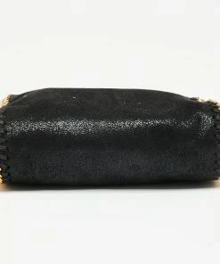 New 🎉 Stella McCartney Black Faux Suede Tiny Falabella Tote For 👩 Women 👍 -Stella McCartney Shop luxury women stella mccartney used handbags p645146 006