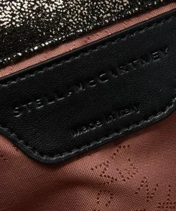 Coupon ❤️ Stella McCartney Metallic Black Faux Leather Mini Falabella Crossbody Bag For 👩 Women 😀 -Stella McCartney Shop luxury women stella mccartney used handbags p645465 004