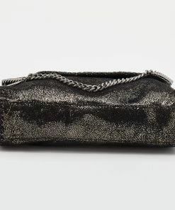 Coupon ❤️ Stella McCartney Metallic Black Faux Leather Mini Falabella Crossbody Bag For 👩 Women 😀 -Stella McCartney Shop luxury women stella mccartney used handbags p645465 005