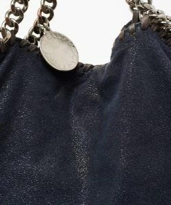 Discount 🌟 Stella McCartney Navy Blue Faux Leather Small Falabella Tote For 👩 Women 💯 -Stella McCartney Shop luxury women stella mccartney used handbags p646901 008