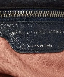 Discount 🌟 Stella McCartney Navy Blue Faux Leather Small Falabella Tote For 👩 Women 💯 -Stella McCartney Shop luxury women stella mccartney used handbags p646901 010