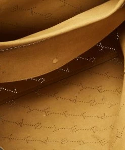 Budget ❤️ Stella McCartney Black Logo Perforated Faux Leather Tote For 👩 Women 🛒 -Stella McCartney Shop luxury women stella mccartney used handbags p647901 006