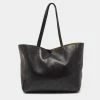 Budget ❤️ Stella McCartney Black Logo Perforated Faux Leather Tote For 👩 Women 🛒 -Stella McCartney Shop luxury women stella mccartney used handbags p647901 010