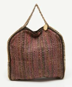 Cheapest 🤩 Stella McCartney Multicolor Woven Tweed Small Falabella Tote For 👩 Women 🔔 -Stella McCartney Shop luxury women stella mccartney used handbags p648504 002