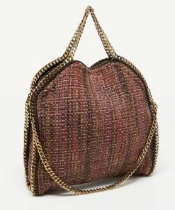 Cheapest 🤩 Stella McCartney Multicolor Woven Tweed Small Falabella Tote For 👩 Women 🔔 -Stella McCartney Shop luxury women stella mccartney used handbags p648504 006