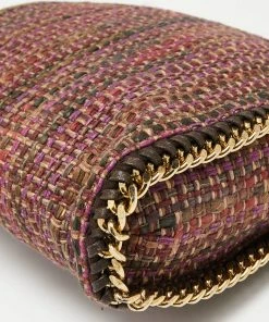 Cheapest 🤩 Stella McCartney Multicolor Woven Tweed Small Falabella Tote For 👩 Women 🔔 -Stella McCartney Shop luxury women stella mccartney used handbags p648504 009