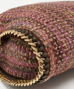 Cheapest 🤩 Stella McCartney Multicolor Woven Tweed Small Falabella Tote For 👩 Women 🔔 -Stella McCartney Shop luxury women stella mccartney used handbags p648504 010