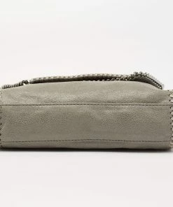 Coupon 🎁 Stella McCartney Grey Faux Leather Falabella Flap Shoulder Bag For 👩 Women 😀 -Stella McCartney Shop luxury women stella mccartney used handbags p650319 003