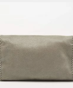 Coupon 🎁 Stella McCartney Grey Faux Leather Falabella Flap Shoulder Bag For 👩 Women 😀 -Stella McCartney Shop luxury women stella mccartney used handbags p650319 004