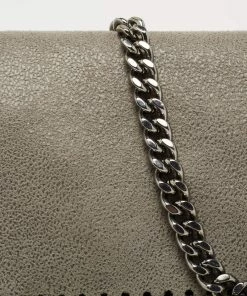 Coupon 🎁 Stella McCartney Grey Faux Leather Falabella Flap Shoulder Bag For 👩 Women 😀 -Stella McCartney Shop luxury women stella mccartney used handbags p650319 006